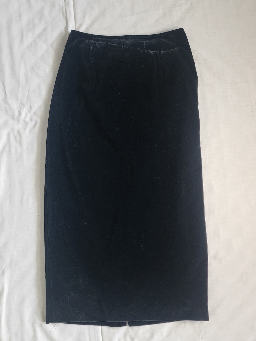 Black Velvet Midi Skirt Womens Size 6 Liz Claiborne Vintage Whimsigoth